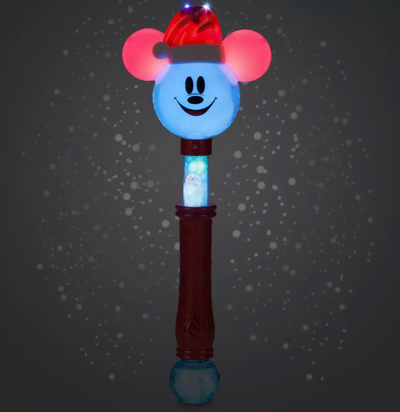 Disney Parks Mickey Santa Light and Sound Holiday Snow Wand New with Tag