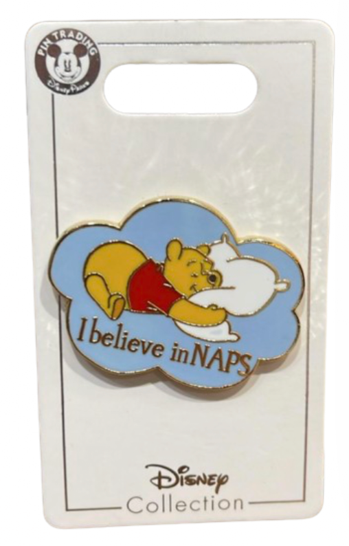 Disney Parks Winnie the Pooh I Believe in Naps Cloud Pin New With Card