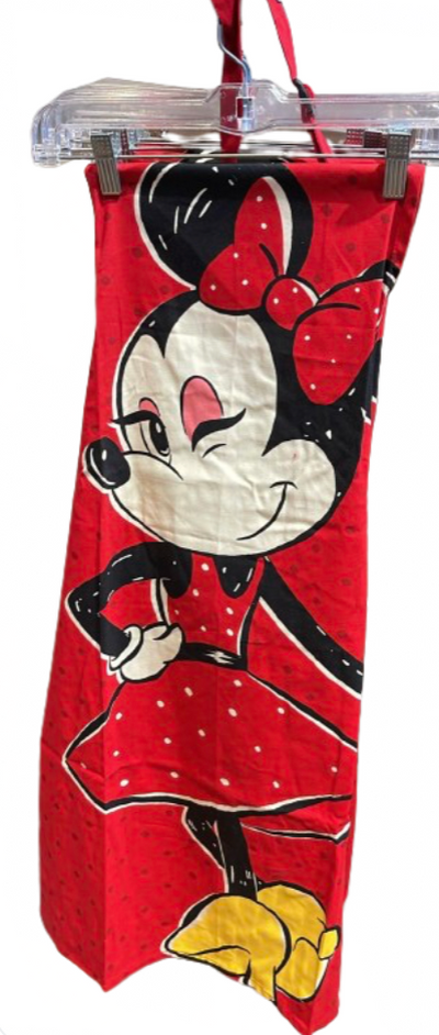Disney Parks Minnie Mouse Dots Red Kitchen Apron New With Tag