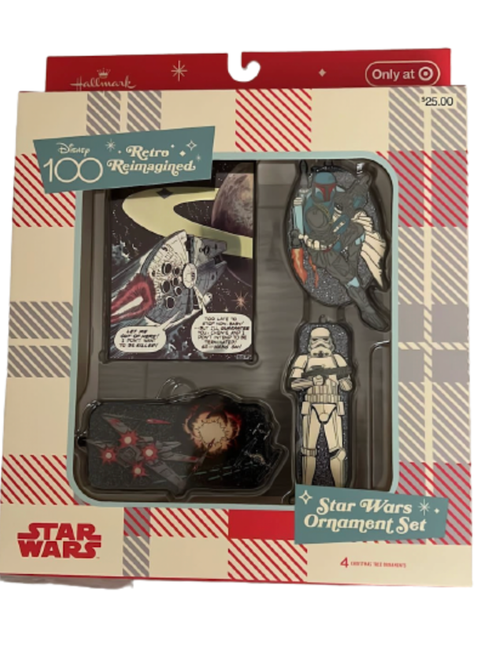 Hallmark Disney 100 Star Wars Metal Christmas Ornament Set Target Exclusive New