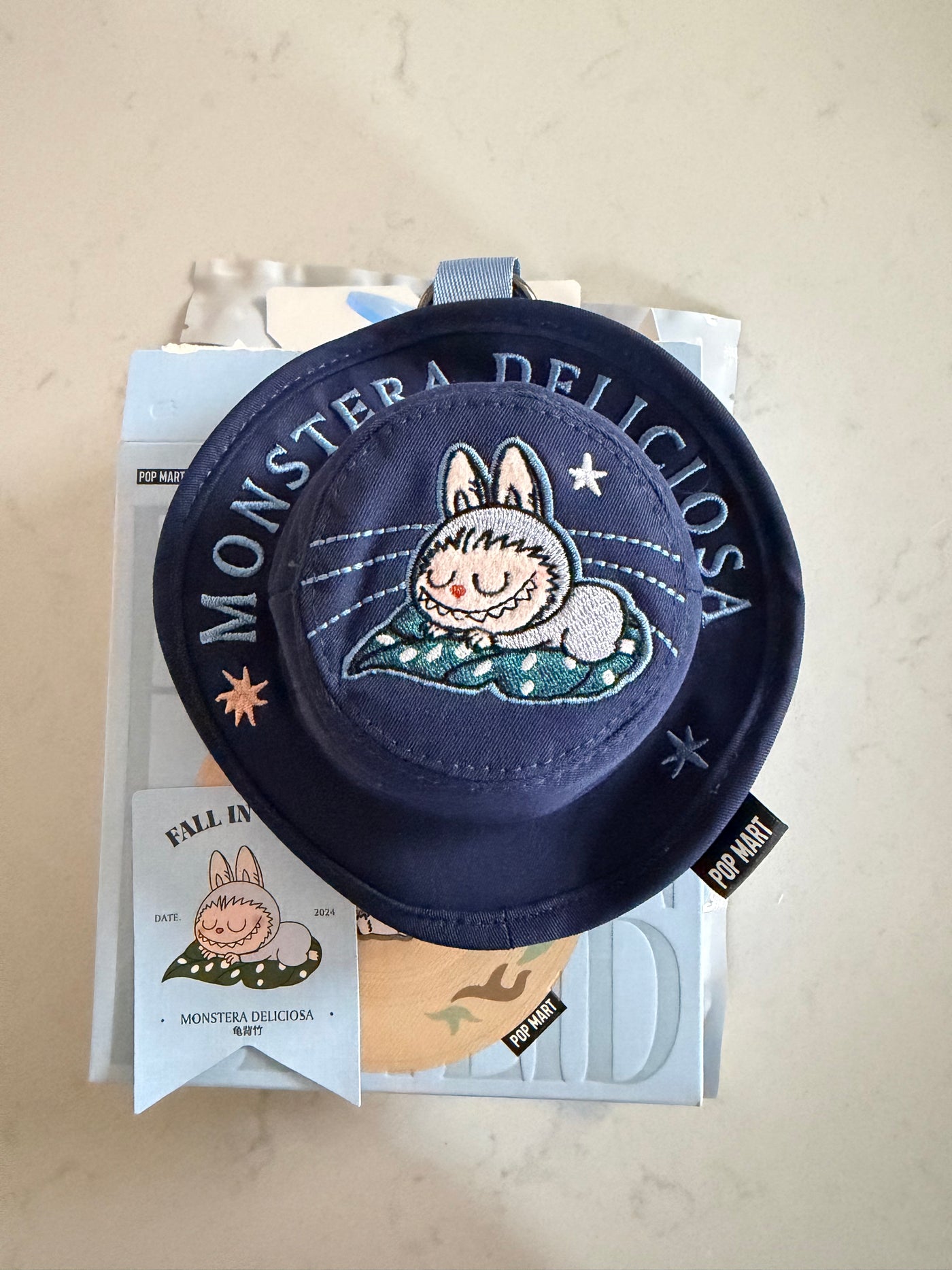 Pop Mart Labubu THE MONSTERS FALL IN WILD Monstera Deliciosa Bucket Hat Mini Bag