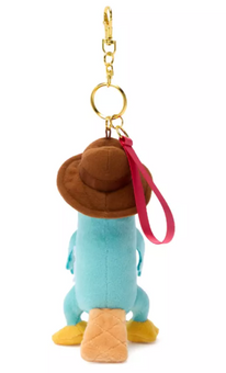 Disney Parks Perry as ''Agent P'' Plush Keychain Bag Charm Phineas Ferb 7'' New