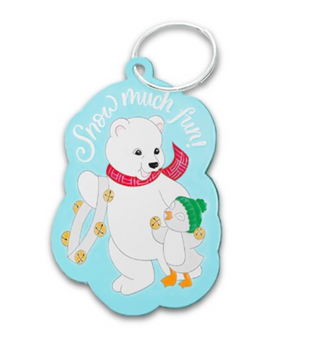 Hallmark 2022 Keepsake Club Polar Bear Keychain Snow Much Fun Keychain