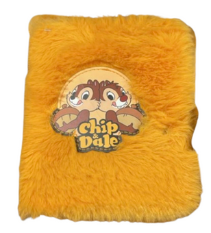 Disney Parks Fuzzy Plush Chip 'n' Dale Journal Chipmunks Acorn New With Tag