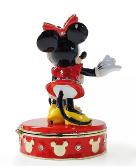 Disney Parks Mickey Mouse and Minnie Mouse Trinket Box by Arribas New with Box
