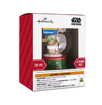 Hallmark Star Wars Mandalorian Grogu Christmas Musical Globe Ornament New w Box
