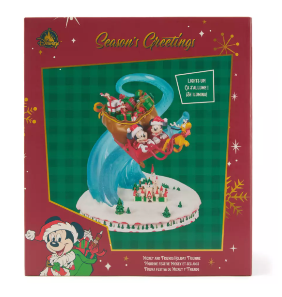 Disney Parks Santa Mickey and Friends Light-Up Musical Holiday Figure New W Tag