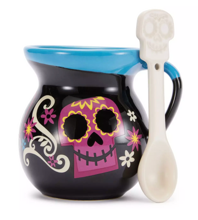 Disney Parks Coco Sugar Skulls Mug with Spoon New With Tag