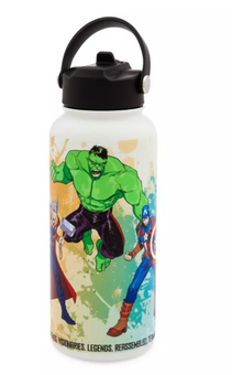 Disney Parks Avengers Marvel Artist Stainless Water Bottle Sara Pichelli New