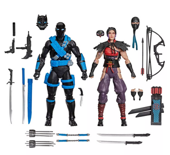 G.I. Joe #223 Ninja Force Snake Eyes & Kim Jinx Arashikage Action Figure Set New