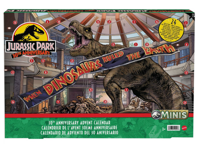 Jurassic World 30th Anniversary Holiday Advent Calendar Figure Set New With Box