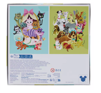 Disney Parks Cats and Dogs Double-Sided 500pcs Jigsaw Puzzle New with Box