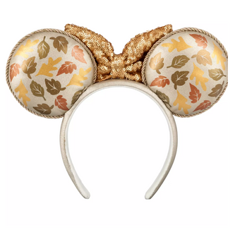 Disney Parks Minnie Fall Leaves Ear Headband for Adults New with Tag