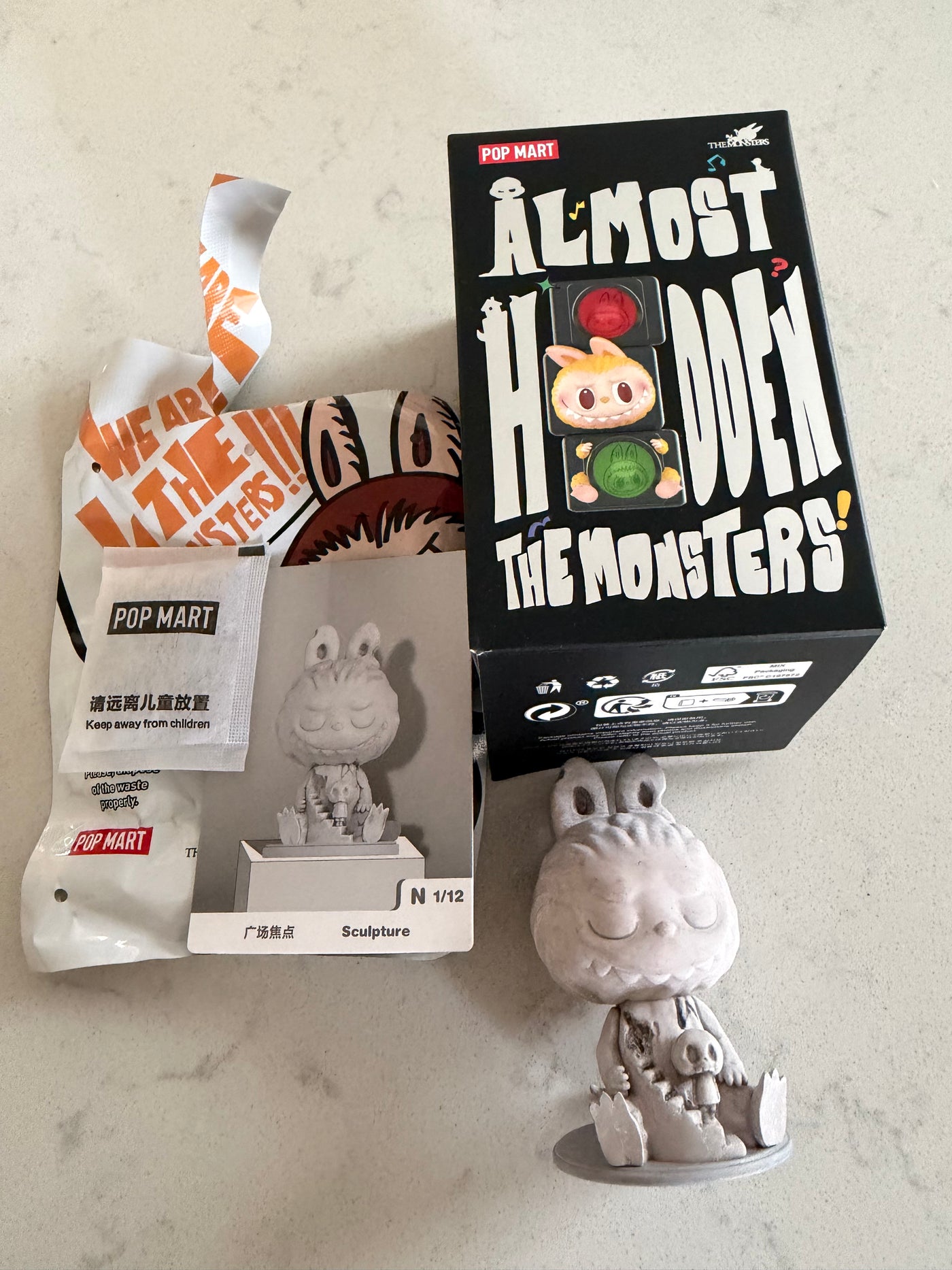 Pop Mart Labubu The Monsters Almost Hidden Sculpture Figure USA SELLER New
