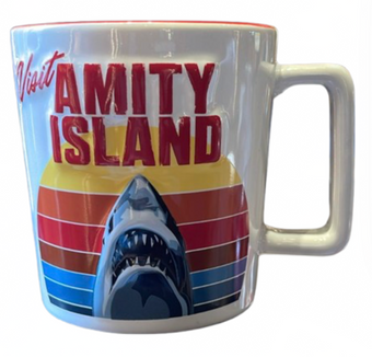 Universal Studios Jaws 50th Anniversary Visit Amity Island Coffee Mug New W Tag