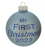 Robert Stanley Blue 2023 My First Christmas Glass Ornament New with Tag