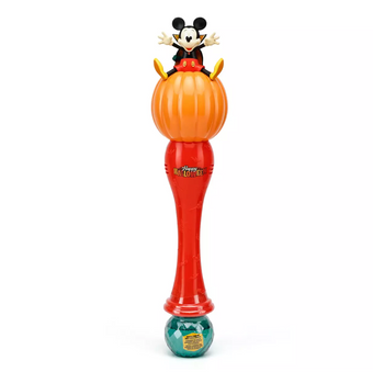 Disney Parks Happy Halloween Mickey on Pumpkin Light-Up Bubble Wand New