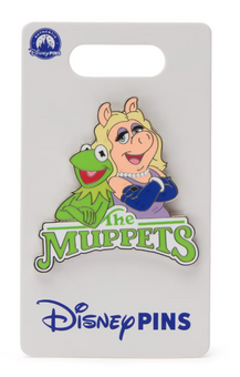 Disney Parks Kermit and Miss Piggy Pin, The Muppets New With Card