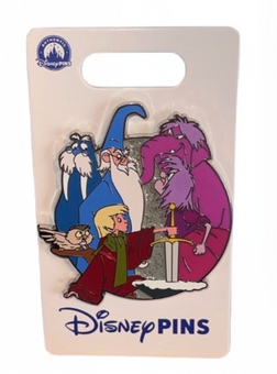 Disney Parks Sword in the Stone Cluster Pin New with Card