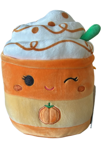 Original Squishmallows Halloween Delindy Orange Pumpkin Spice Latte Plush New