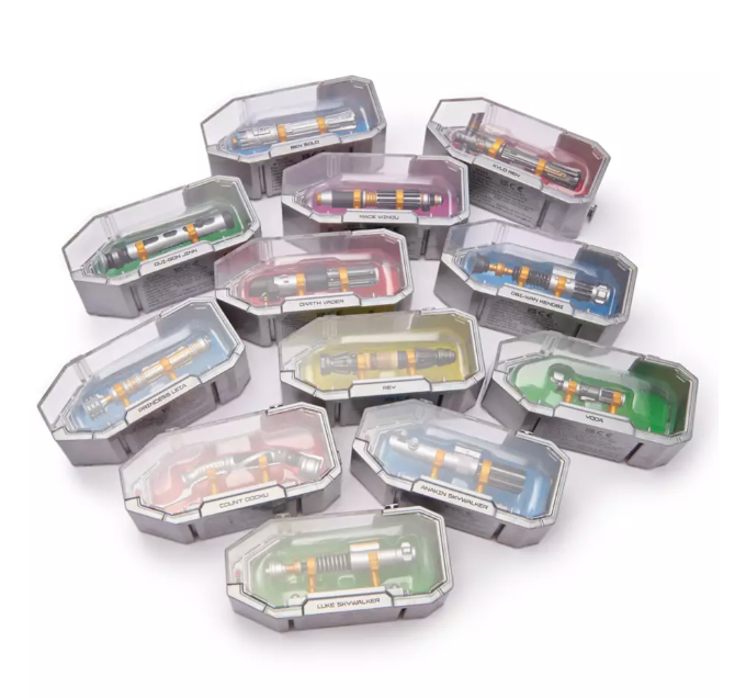 Disney Parks Miniature Legacy LIGHTSABER Hilts Countdown Calendar Star Wars New