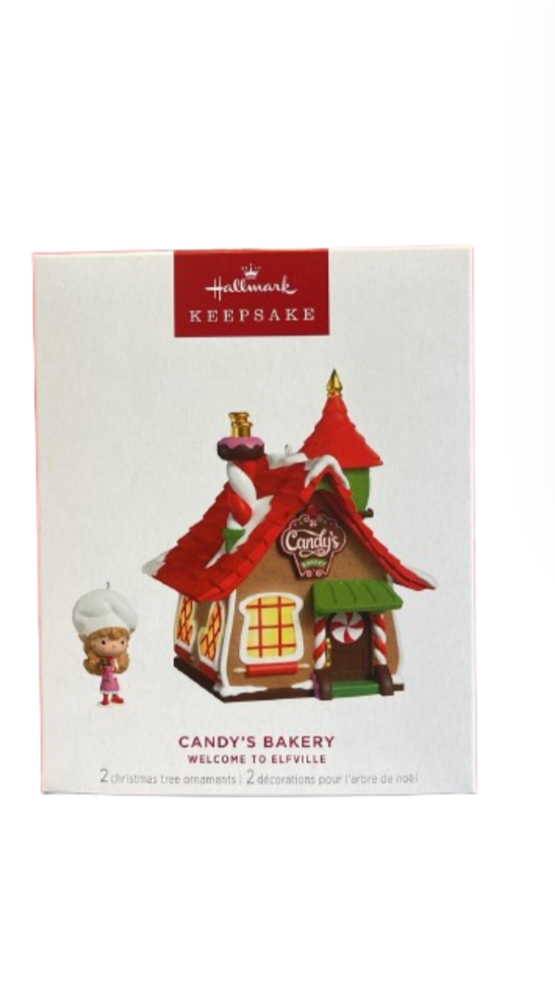 Hallmark 2025 Keepsake Candy's Bakery Christmas Ornament Set of 2 New with Box