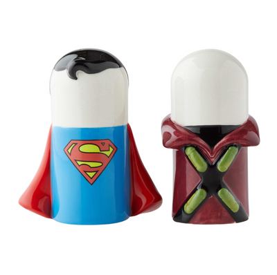 DC Comics Stylized Superman vs Lex Luthor Salt and Pepper New with Box