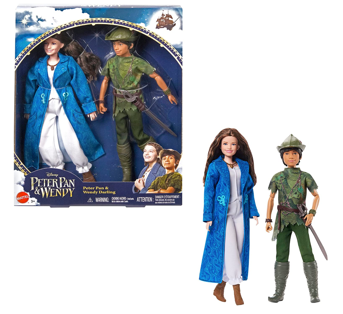 Disney Peter Pan and Wendy Darling Fashion Dolls New with Box