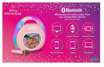 Disney Princess Bluetooth Karaoke - 2pc Toy New With Tag