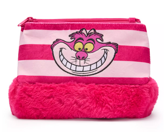 Disney Parks Cheshire Cat Plush Cosmetic Case Alice in Wonderland New With Tag