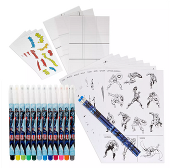 Disney Parks Marvel Comic Art Kit Create Your Own Book New With Tag