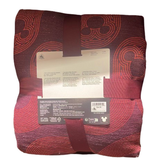Disney Parks Cozy Mickey Mouse Icon Burgundy Throw Blanket New With Tag