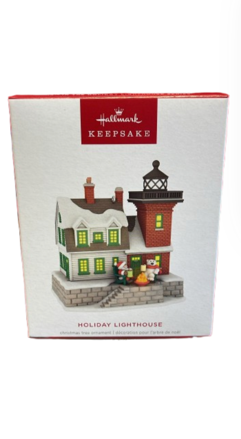 Hallmark 2025 Keepsake Holiday Lighthouse 2025 Christmas Ornament With Light New