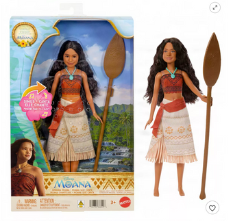 Mattel Disney Moana Singing Fashion Doll Sings Live Action Movie Toy New W Tag