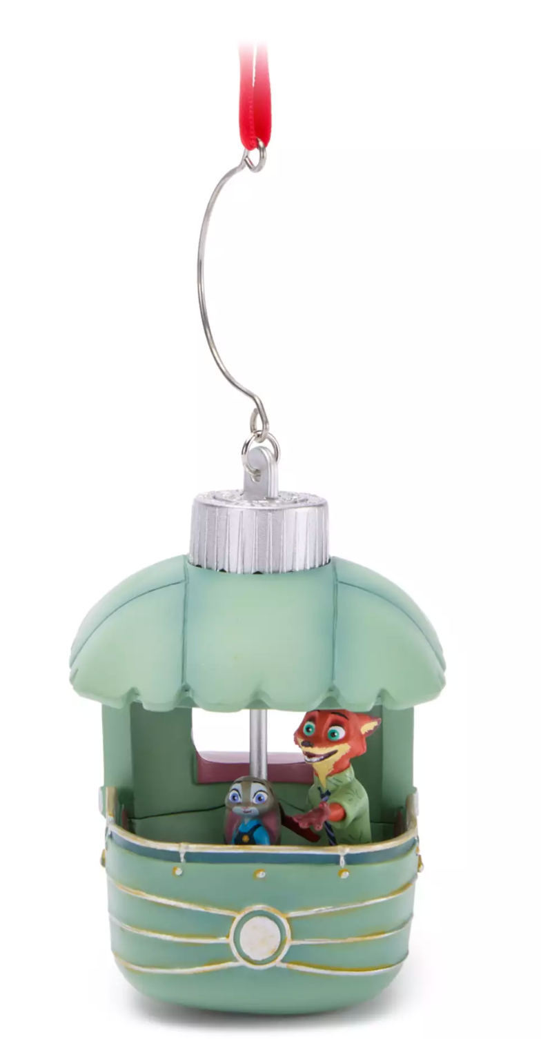 Disney Parks Zootopia Nick and Judy Gondola Light Up Christmas Ornament New