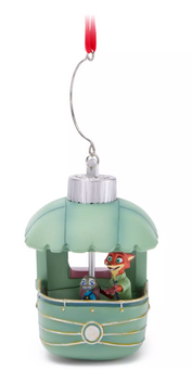 Disney Parks Zootopia Nick and Judy Gondola Light Up Christmas Ornament New