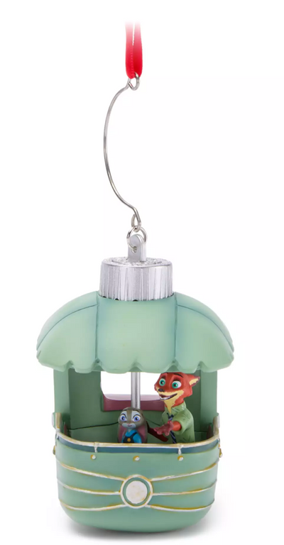 Disney Parks Zootopia Nick and Judy Gondola Light Up Christmas Ornament New