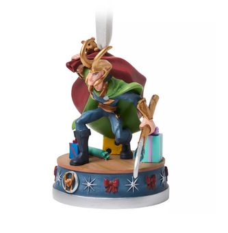 Disney Parks Loki Holiday Light-Up Sketchbook Christmas Ornament New W Tag