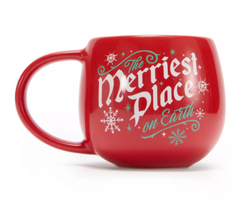 Disney Parks Santa Mickey Mouse The Merriest Place on Earth Coffee Mug New W Tag