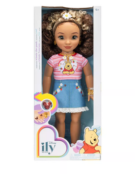 Disney ILY 4EVER 18" Winnie the Pooh Inspired Doll Brunette Hair/Brown Eyes New