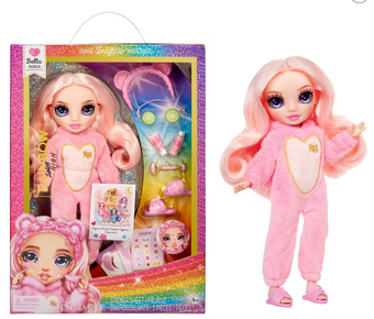 Rainbow High Jr High PJ Party Bella Pink 9'' Posable Doll Toy New With Box