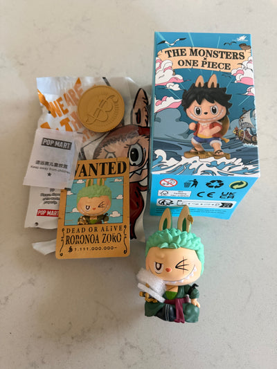 Pop Mart Labubu The Monsters x One Piece Roronoa Zoro Figure USA SELLER New Box