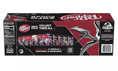 Dr Pepper Zero Sugar Soda Quetzalcoatlus Jurassic World 12 pk 12 fl oz Cans