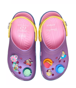 Disney Parks Alice in Wonderland 75th Clogs Crocs D23 Event M2/W4 New With Tag
