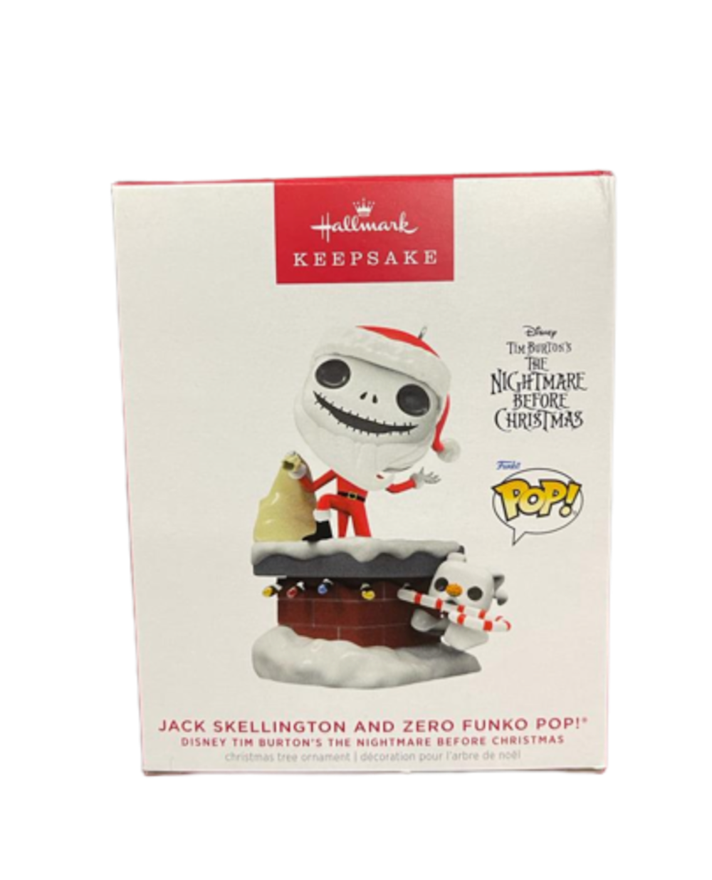 Hallmark 2023 Keepsake Jack and Zero Funko POP!Christmas Ornament New with Box