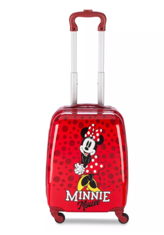 Disney Parks Minnie Mouse Rolling Luggage for Kids – Red New With Tag