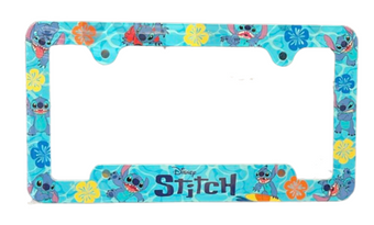 Disney Parks Lilo & Stitch Hibiscus Blue License Plate Frame Hawaii New With Tag
