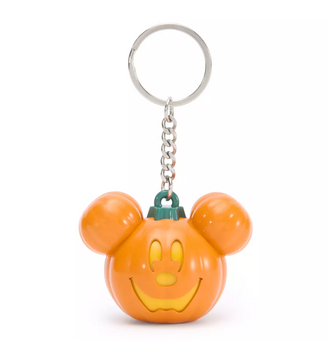 Disney Parks Halloween Mickey Jack-o'-Lantern Light-Up Keychain New with Tag