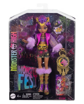 Monster High 12.5" Fest Clawdeen Wolf Fashion Doll Festival Outfit Toy New W Box