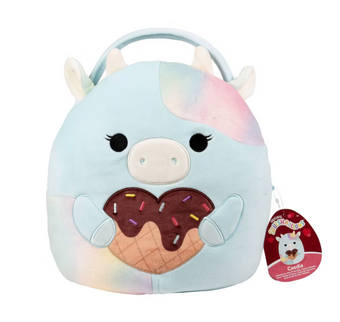 Squishmallows Caedia the Cow Valentine's Day Treat Pail Plush New with Tag